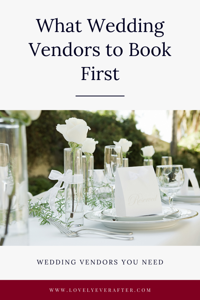 wedding vendors to book ASAP